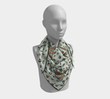 Nil Crocodile 36 X / Silk Habotai Square Scarf