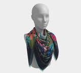 Pajaro En Flores 50 X / Silk Habotai Square Scarf