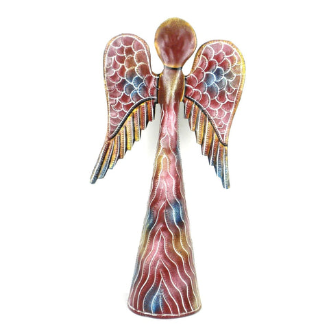 Pastel Angels Metal Steel Drum (Set Of 2) Sculptures