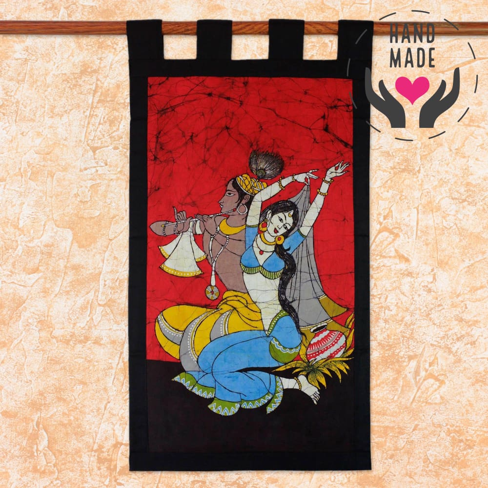 Krishna tapestry in Bhaktivedanta Manor ISKCON available as Framed