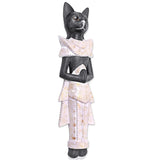 Thai Cat Tall Statuette Sculptures