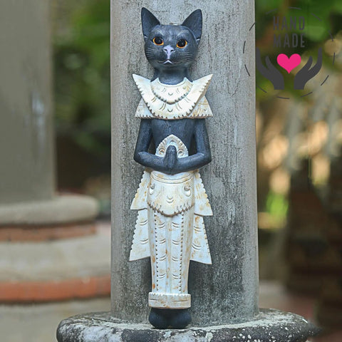 Thai Cat Tall Statuette Sculptures