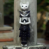 Thai Cats Couple Albesia Wood Wall Statues Sculptures