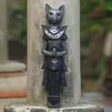 The Black Knight Cat Tall Statuette Sculptures