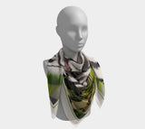 White Tigress 50 X / Silk Habotai Square Scarf